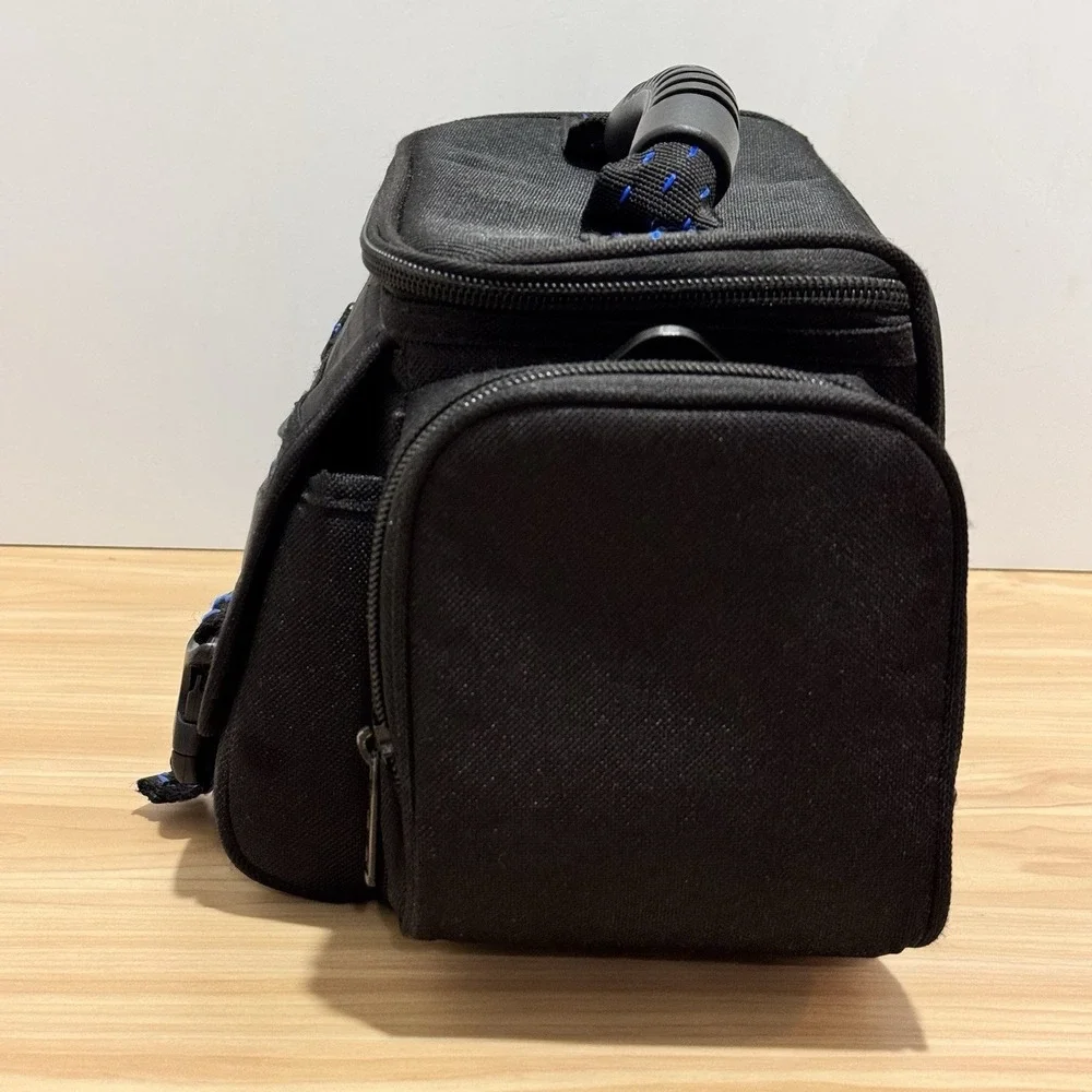 Samsonite Camera Camcorder Bag With Shoulder Strap Model 809BK Blue Accents Pkts